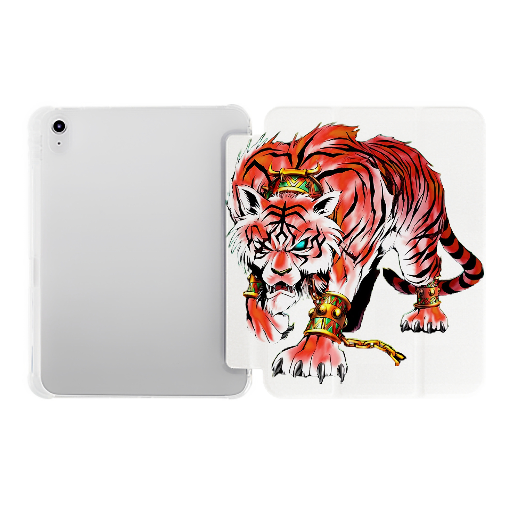 （画像用） 遊☆戯☆王 Yu-Gi-Oh! IPad ケース ペン収納付き 三つ折りスタンド PUレザー×シリコン 対応機種9.5/10.5/10.9インチ